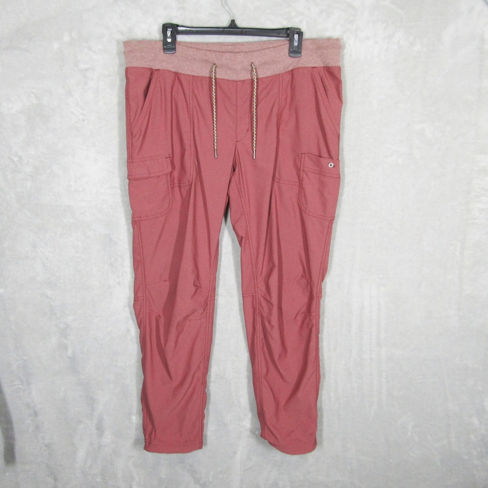 Columbia Womens XL Cargo Pants Drawstring Activewear Hiking Travel Rose